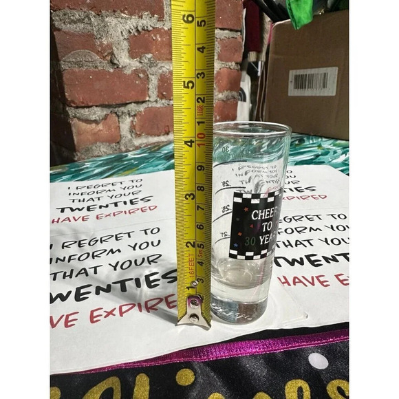 30th Birthday Shot Glass & stickers - Picture 4 of 5